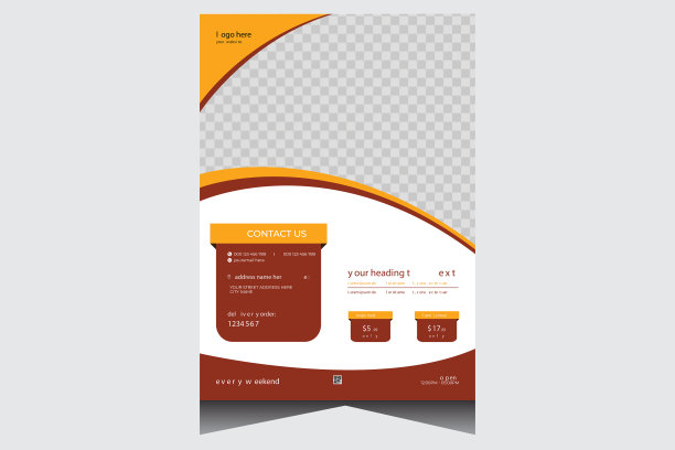 创意餐厅传单设计模板图片下载