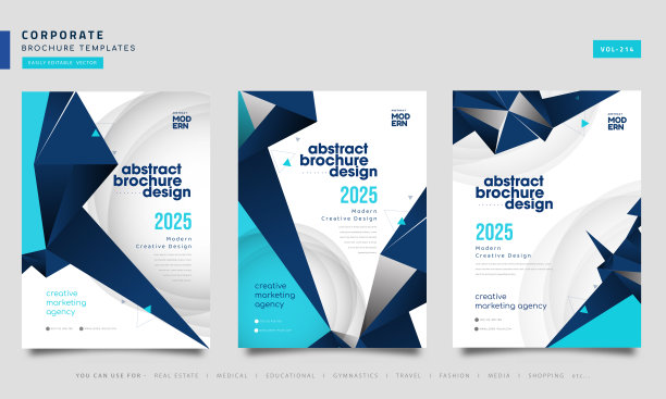 宣传册模板排版设计集。公司业务年度报告图片下载