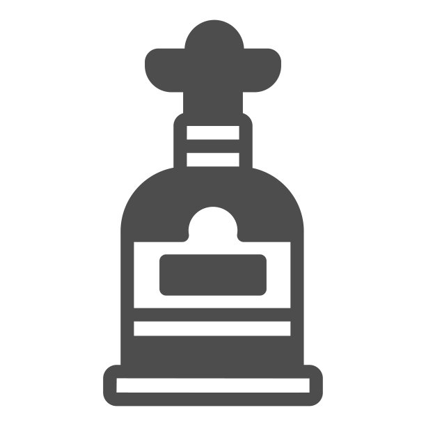 龙舌兰酒瓶与墨西哥帽矢量图标图片下载