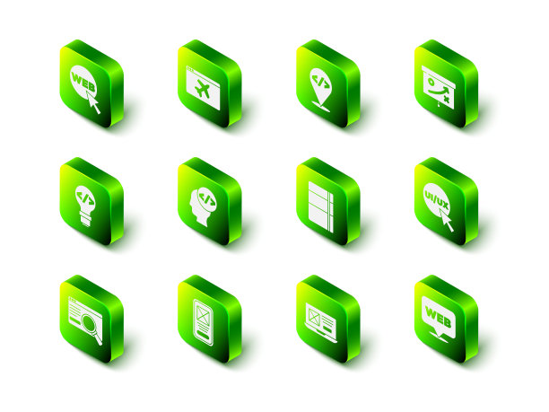 设置网站模板，前端开发，规划策略概念，UI或UX设计，图形，写生簿相册，图标。向量图片下载