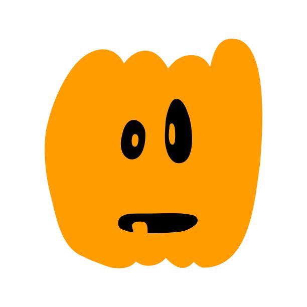 矢量插图万圣节南瓜手画卡通风格在白色的背景。图片下载