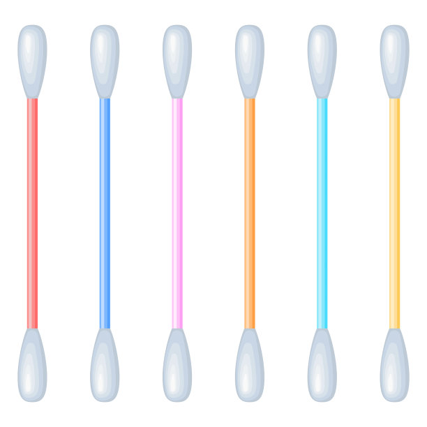 彩色的棉签。图片下载