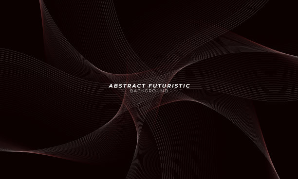 背景金色波浪流动在黑暗，未来和无缝模式梯度设计。抽象未来主义背景，抽象艺术墙纸。图片下载