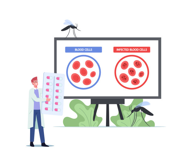 微生物学科学家男性性格学习血细胞感染疟原虫寄生虫疟疾病因图片下载