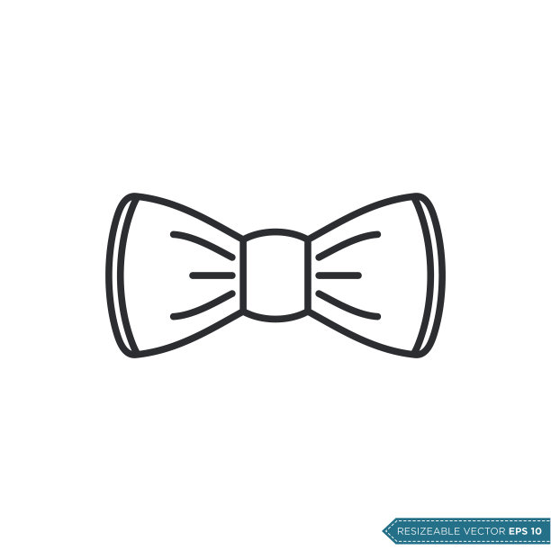 蝴蝶结图标矢量模板平面设计图片下载