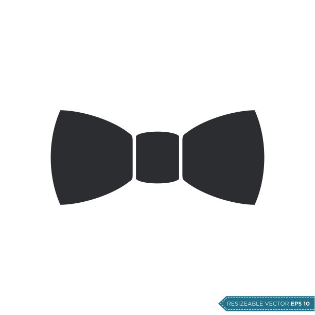 蝴蝶结图标矢量模板平面设计图片下载