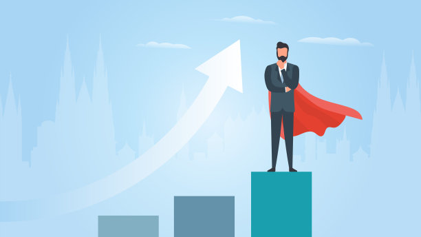 商人披着红袍，生意蒸蒸日上图片下载