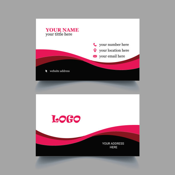 现代白色背景的名片设计图片下载