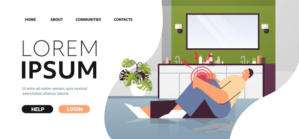 男人患有膝盖发炎的疼痛图片下载