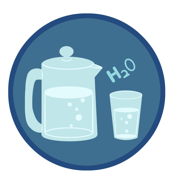 手绘扁平水壶水杯多喝水健康防疫图标图片下载
