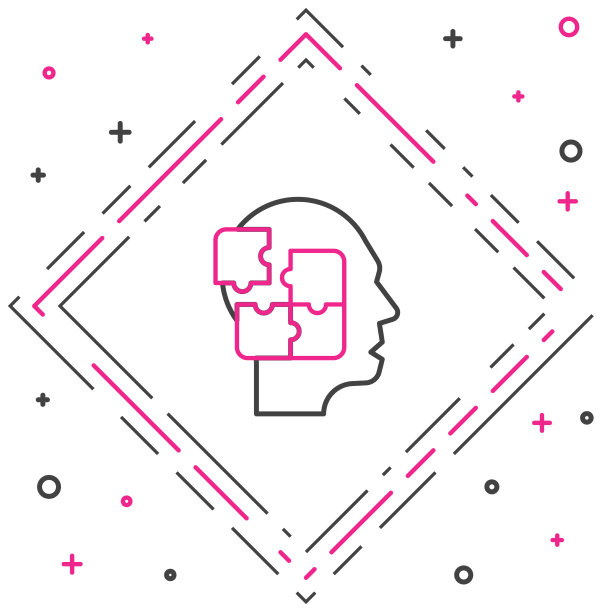 行人头拼图策略图标孤立上图片下载