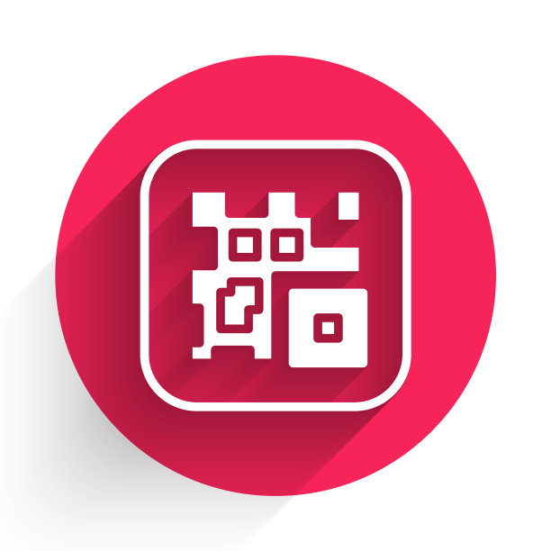 白色二维码样本智能手机扫描图标图片下载