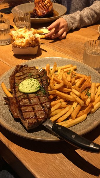 美味的纽约带炸薯条图片下载