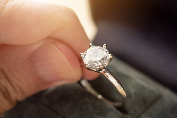 手握美丽的珠宝钻戒图片下载