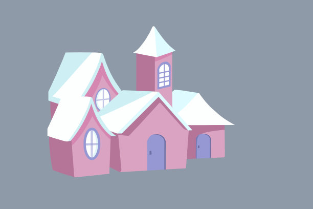 手绘卡通房屋楼房建筑插画图片下载