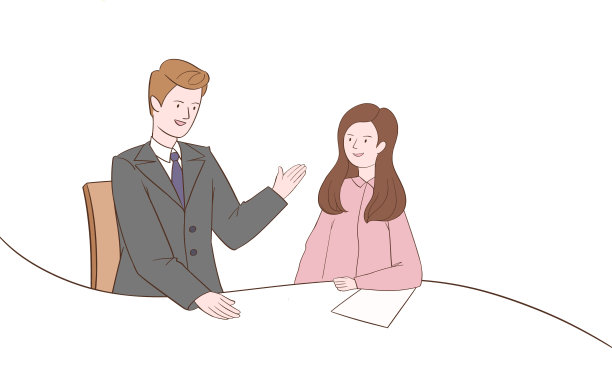 扁平办公室商务人士工作交接场景插画图片下载