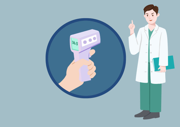 手绘人物医生讲解八大防疫措施防疫图标插画图片下载