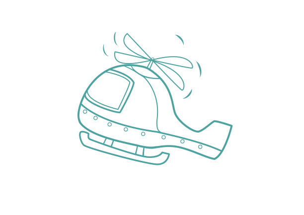 手绘卡通直升飞机玩具简笔画图片下载