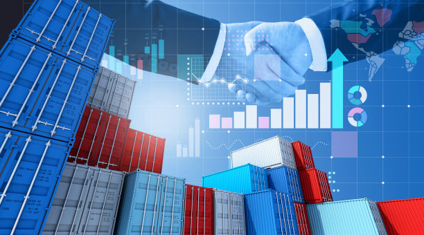 集装箱货物进出口业务及验货手，三维效果图图片下载