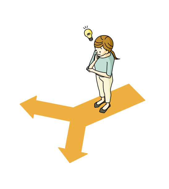 一个在转折点上思考的女人图片下载