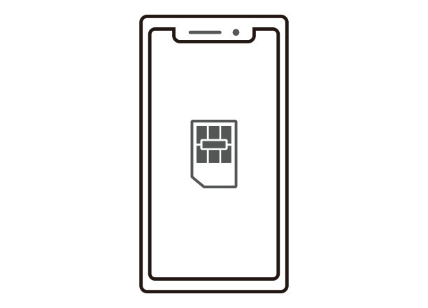 这是一张智能手机和SIM卡的插图。图片下载