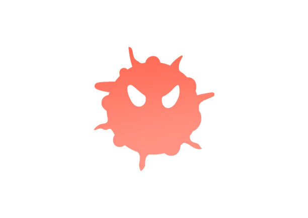 手绘卡通医疗病毒插画图片下载