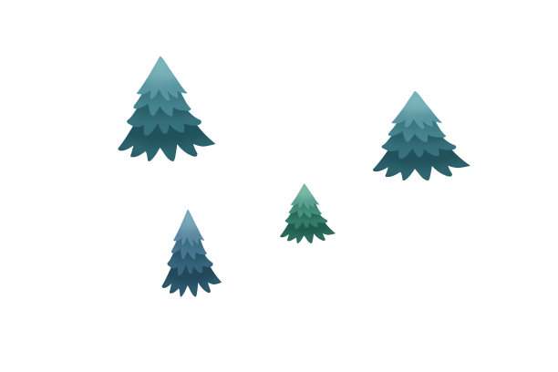 小清新卡通矮松植物插画图片下载