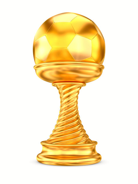 白色背景的金杯。孤立的3 d演示图片下载