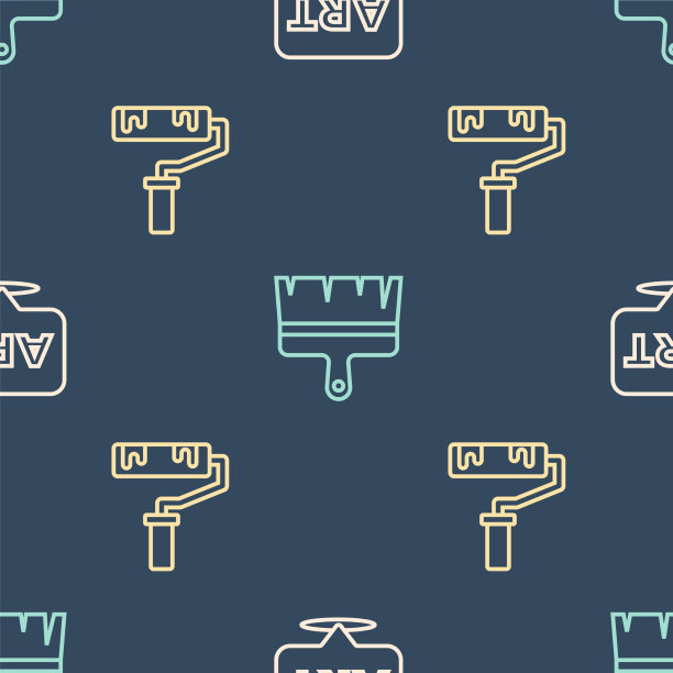 用文字艺术颜料辊设置线条语音气泡图片下载