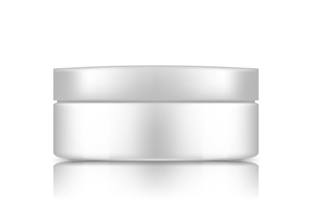 白色化妆品瓶，瓶盖模拟从背景隔离乳液，霜，摩丝，粉图片下载