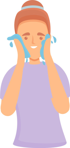 女孩早上洗偶像卡通浴室图片下载