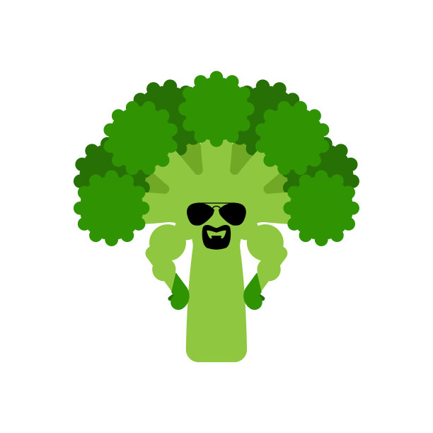 西兰花强孤立卡通凉菜图片下载