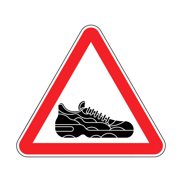 注意球鞋，注意球鞋红色三角形图片下载