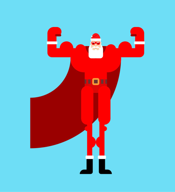 圣诞老人超级英雄超级圣诞爷爷图片下载