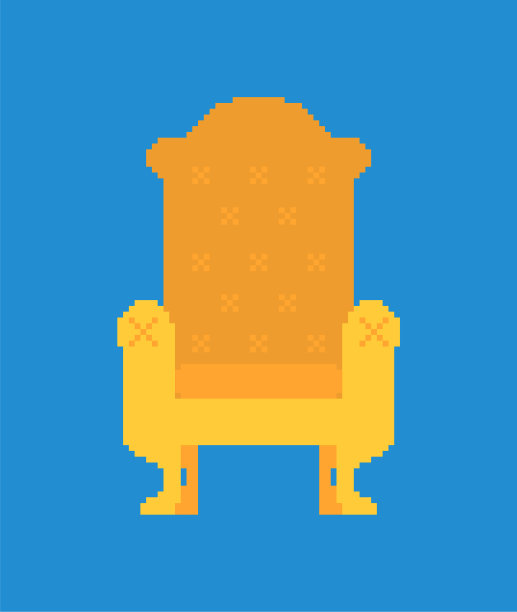 圣诞老人扶手椅像素艺术8位圣诞和新图片下载