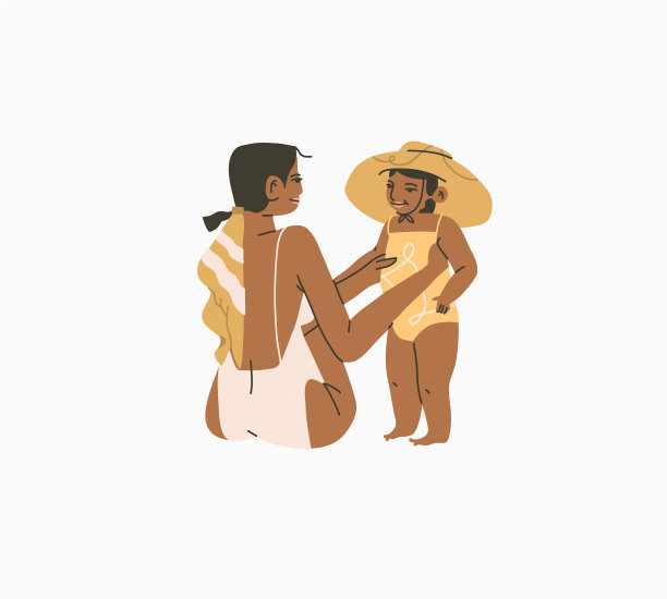 手绘抽象库存图形夏季图片下载