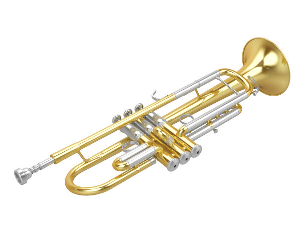 金喇叭孤立图片下载