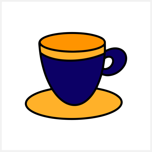 涂鸦咖啡或茶杯孤立在白色。矢量插图。每股收益10图片下载
