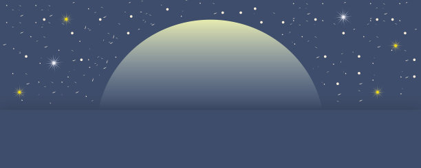 午夜星空下的月光，概念月亮或商业平面设计。图片下载