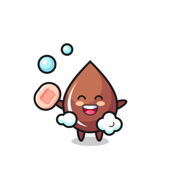 巧克力小人一边抱着一边洗澡图片下载