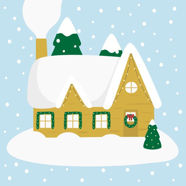 可爱的圣诞小屋图片下载