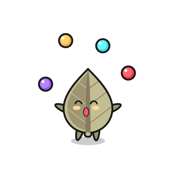 干树叶马戏团卡通杂耍球图片下载