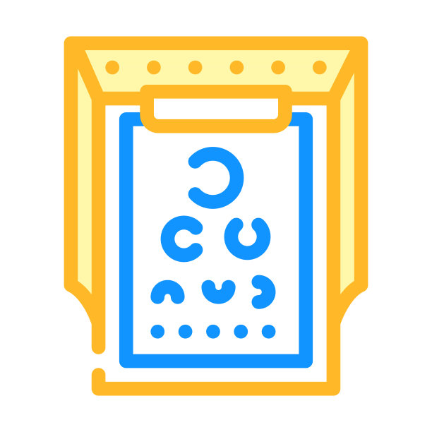 斯耐伦表眼科颜色图标矢量插图图片下载