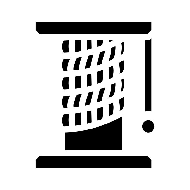 猫宠物玩具站字形图标矢量插图图片下载