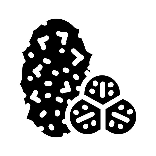 角瓜果象形符号矢量插图图片下载