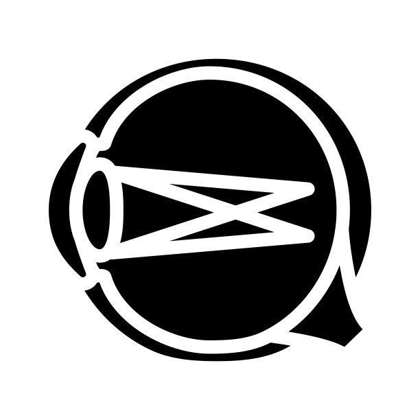 散光眼科字形图标矢量插图图片下载