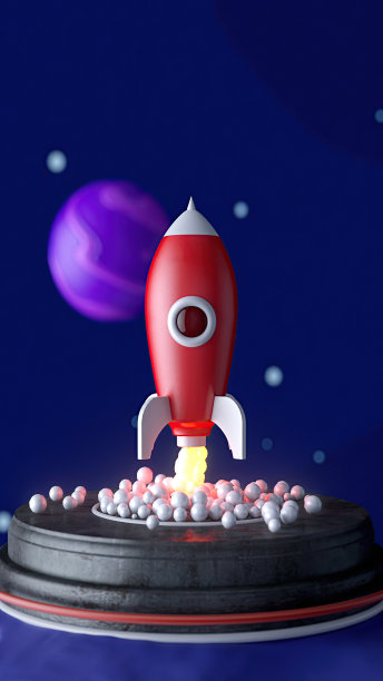 卡通火箭的概念图片下载