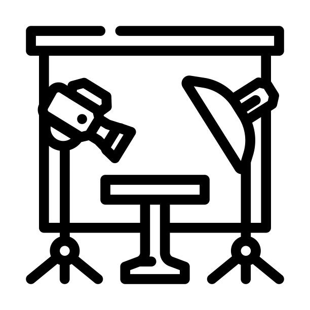 视频拍摄工作室线性图标矢量素材图片下载