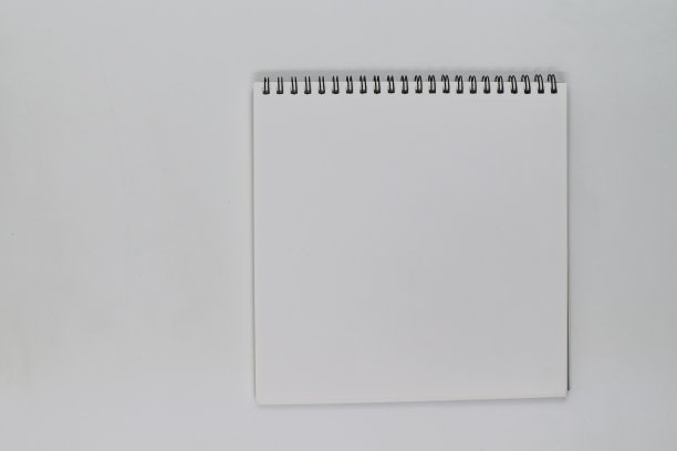 白底空白笔记空白页，平铺照片图片下载