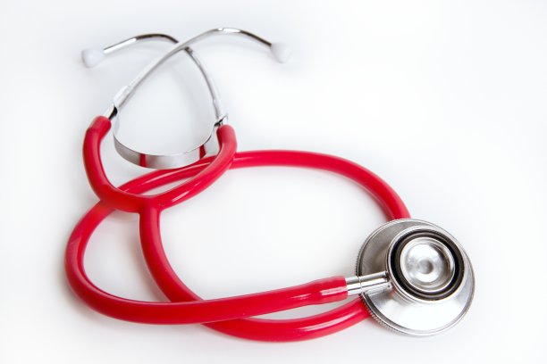 医疗器械红色听诊器图片下载